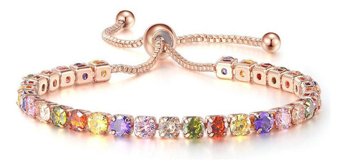 Pulsera De Cristal De Oro Rosa Joyas De Mano