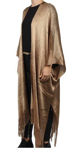 Saco Kimono Kaftan De Fiesta Brillo Lurex Casamiento Noche