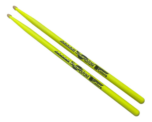 Baqueta 5a Spanking Colors Amarelo Fluorescente Luminosa