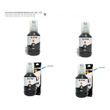 4x Tinta Para Uso Em Epson L3150 L3110 T544 T544120al Preto