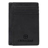 Porta Cartão Crossgear Ultra Fino Moderno Reforçado Cor Preto