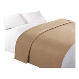 Cobertor Liso Hotelero Soft  Matrimonial Beige