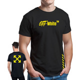 Playera Off White Negra Adulto 