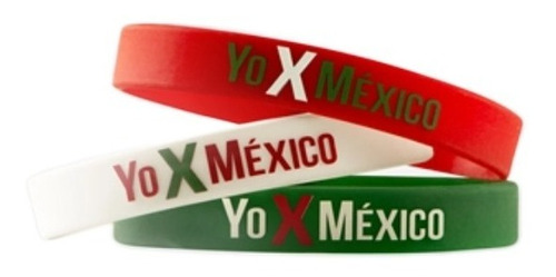 Pulsera Silicón - Yo X México Selección Mexicana - 3 Piezas