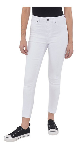 Jeans Mujer Skinny Color Básicos Blanco  Corona
