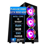 Pc Gamer Fácil Intel I5 10400f 8gb Gtx 1650 Ddr6 Ssd 240gb