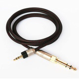 Cable De Audio Para Auriculares 3,5mm A 6,35mm Negro | 1,5m