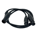 Y Cable Xlr  2 Hembras 1 Macho Harden 1mts 100% Cobre