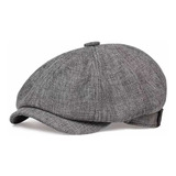 Boina Sombrero Gris Octogonal, Boina Con Estilo De Invierno