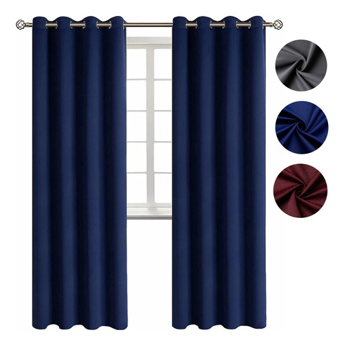 Cortina Blackout 1 Pieza 132x214cm Cortinas Decorativas