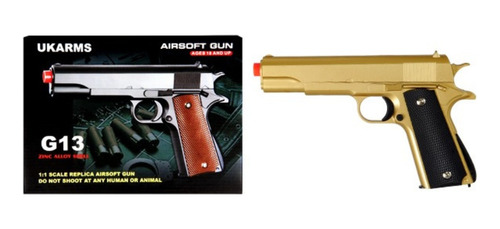 Pistola Ukarms G13 Gold Bbs 6mm Airsoft De Resorte