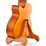 Soporte De Guitarra De Bambú Plegable Universal Y Seguro