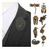 Broche Vintage Hombres Pin Solapa Elegante Original Fino