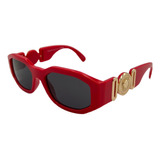 Versace Ve4361 5330/87 Medusa Biggie Square Rojo Dorado