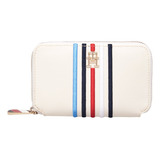 Tommy Hilfiger Aw0aw16018 Billetera Para Mujer Color Beige Claro