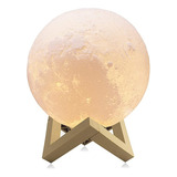 3d Moonlight Night Light Led Dormitorio Decoración (15cm) Color De La Estructura Blanco Cálido