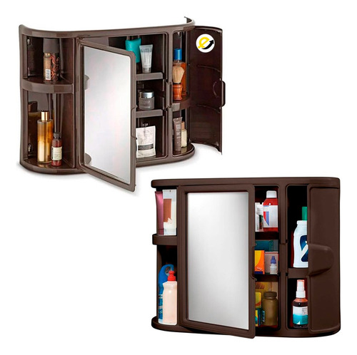 Gabinete Para Baño Plástico Con Espejo Rimax Original