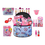 Maleta + Necessaire + Kit Maquiagem Infantil Princesas Ms106