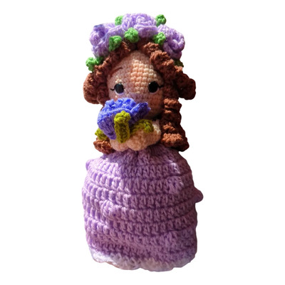 Muñeca Amigurumi Ramo Reversible A Crochet (lila) | Meses sin interés