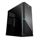 Gabinete Gamer Aigo Rainbow Preto Lateral Acrilico