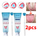 Gel Limpiador De Lengua De 2 Piezas, Kit De Cepillo De Limpi