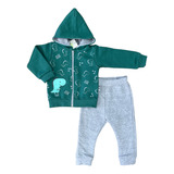 Conjunto Bebe Frisado Campera Y Pantalon Varon Yaby