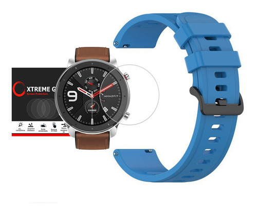 Kit Pulseira Para Amazfit Gtr 47mm Engate Rapido + Pelicula