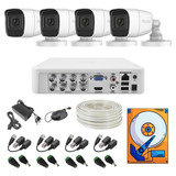 Kit Video Vigilancia 8ch 4 Cámaras 1080 Audio 100mts Utp 2tb
