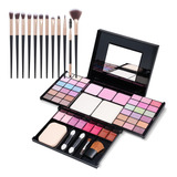 Kit De Maquillaje Con Paleta De 49 Colores Y Brochas