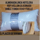 Almohada Hotelera Vellon Siliconado 70 X 40 Doble Funda 