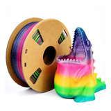 Filamento Premium 3d Pla Arcoiris Escarchado Impresora 3d