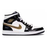 Nike Jordan 1 Mid Patent Gold Hombre Adulto
