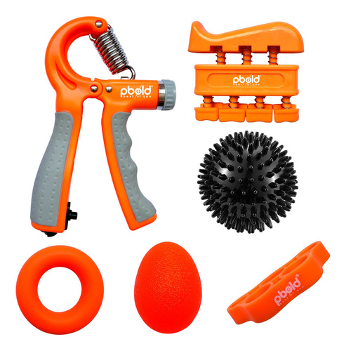 Set Grips Fortalecedor Fuerza De Agarre Mano Juego X6 Pbold