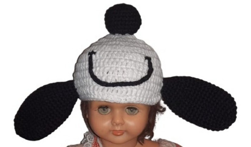 Gorro Gorrito Snoopy Bebes Tejido Crochet Artesanal