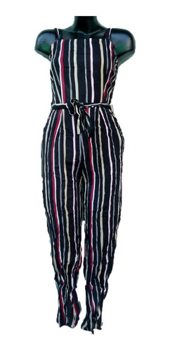 Palazzo Jumpsuit Mono Largo De Pantalón De Rayas Mujer