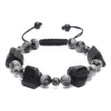 Pulsera De Tourmalina De Cristal Curativo Hombres  Puls...