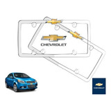 Par Porta Placas Chevrolet Aveo 1.6 2013 Original