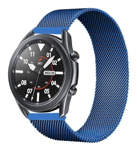 Pulseira De Metal Aço Compativel Amazfit Gtr 2e Gt Pro 46mm Cor Azul