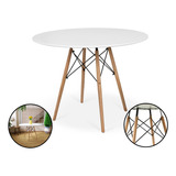 Mesa De Jantar Redonda Eames Eiffel 120cm Magazine Decor