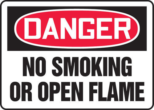 Accuform Danger No Smoking Or Open Flame, Letrero Adhesivo .