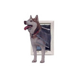 Puerta Ideal Para Mascotas Con Doble Solapa, Talla Xl, Blanc