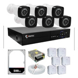 Kit Cftv 6 Câmeras Infravermelho Full Hd 1080p 2 Mp + Dvr 8 Canais Multi Hd