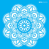 Stencil Opa Mandala Flor Vitral 14x14cm - 2695