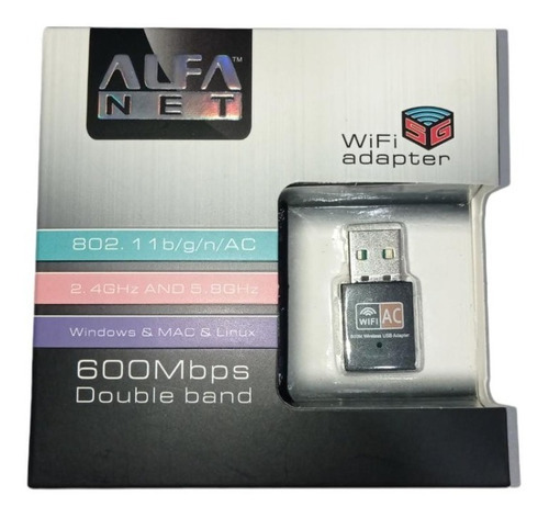 Adaptador Wifi Doble Banda 600mbps 2.4 Ghz 5ghz