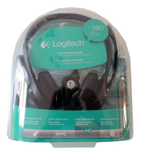 Headset Logitech H390 Com Microfone Gamer Confortável Nfe