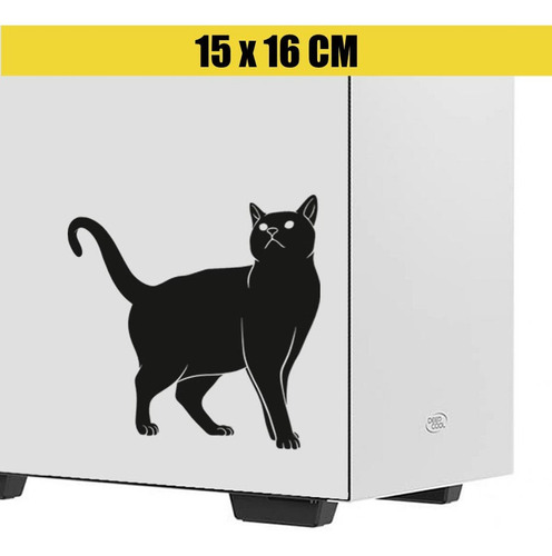 Kit Adesivo Skin Gabiente Pc - Gato Elegante