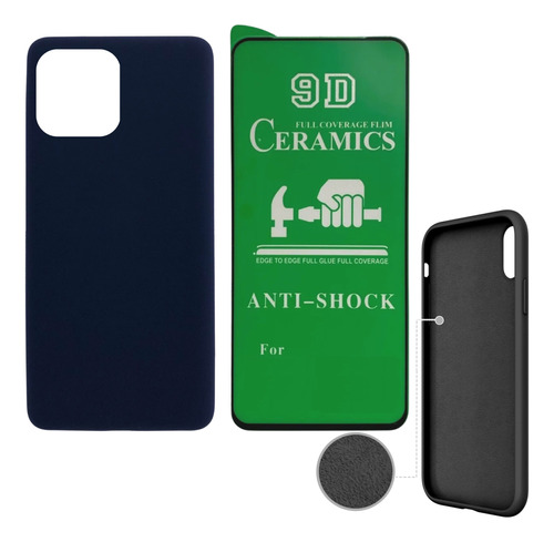 Funda Forro Estuche Silicone Case + Vidrio Cerámica