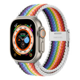 Correa Nylon Trenzado +hebilla Para Apple Watch 