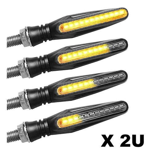 Giros Guiños Progresivo Moto Led Cafe Racer Siamotos++