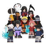 Boneco Blocos De Montar Anime Naruto Kit Com 10 Personagens 